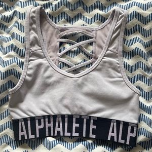 Pastel purple Alphalete sport bra
